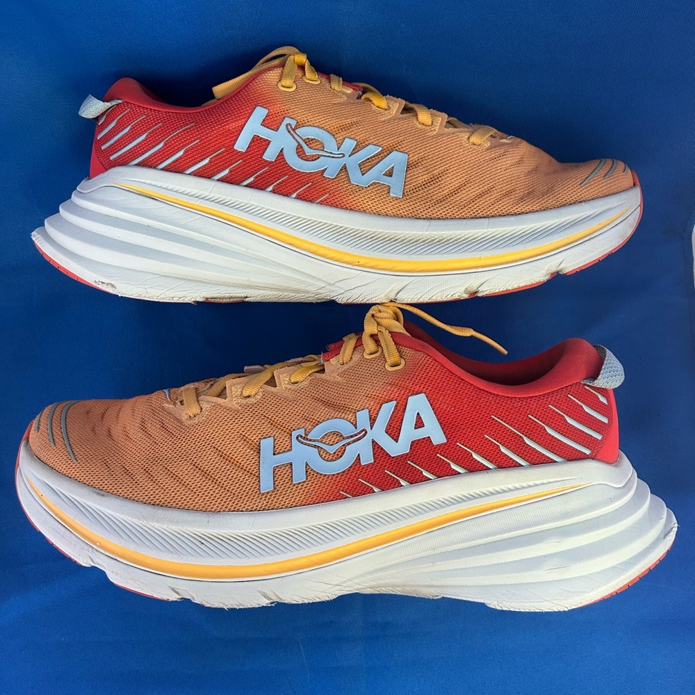 Men's HOKA Bondi X (Fiesta Amber) size 11 D